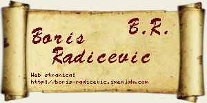 Boris Radičević vizit kartica